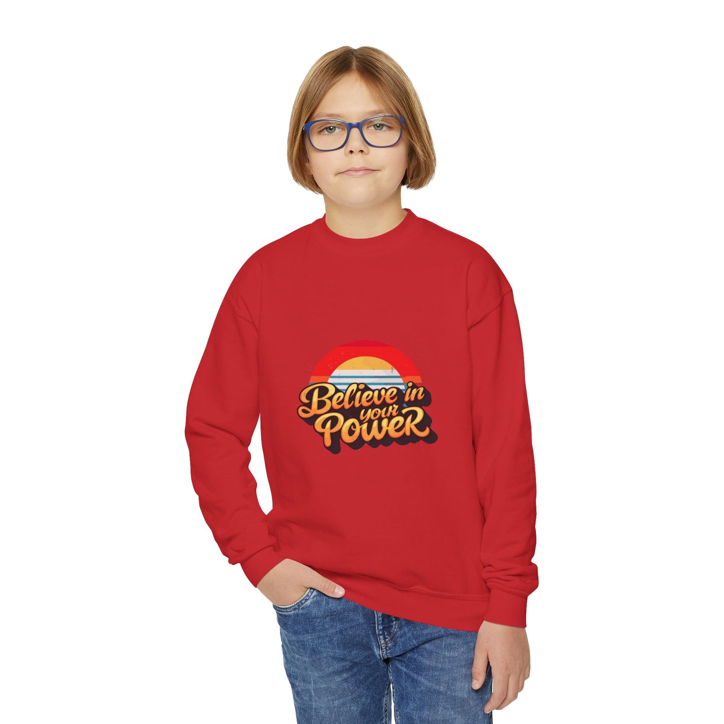 Believe In Your Power Youth Crewneck Sweatshirt