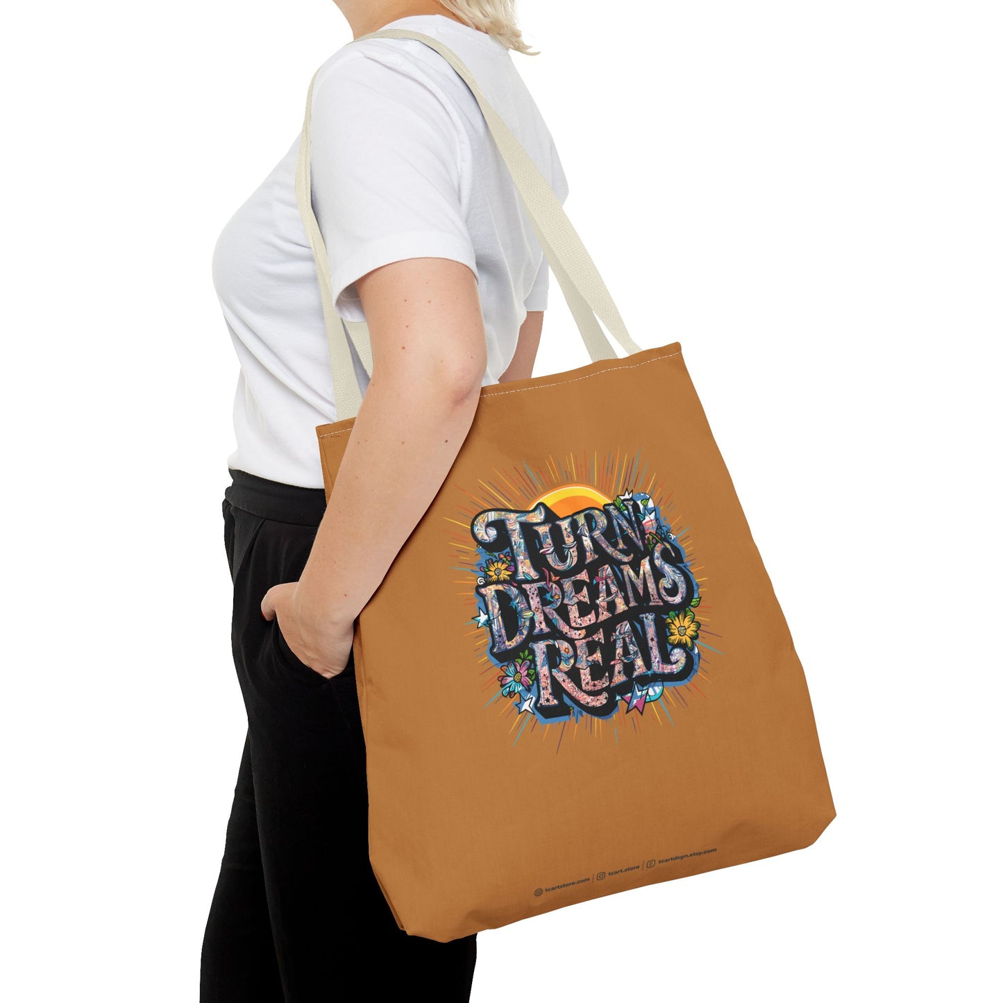 Turns Dreams Real Tote Bag (AOP)