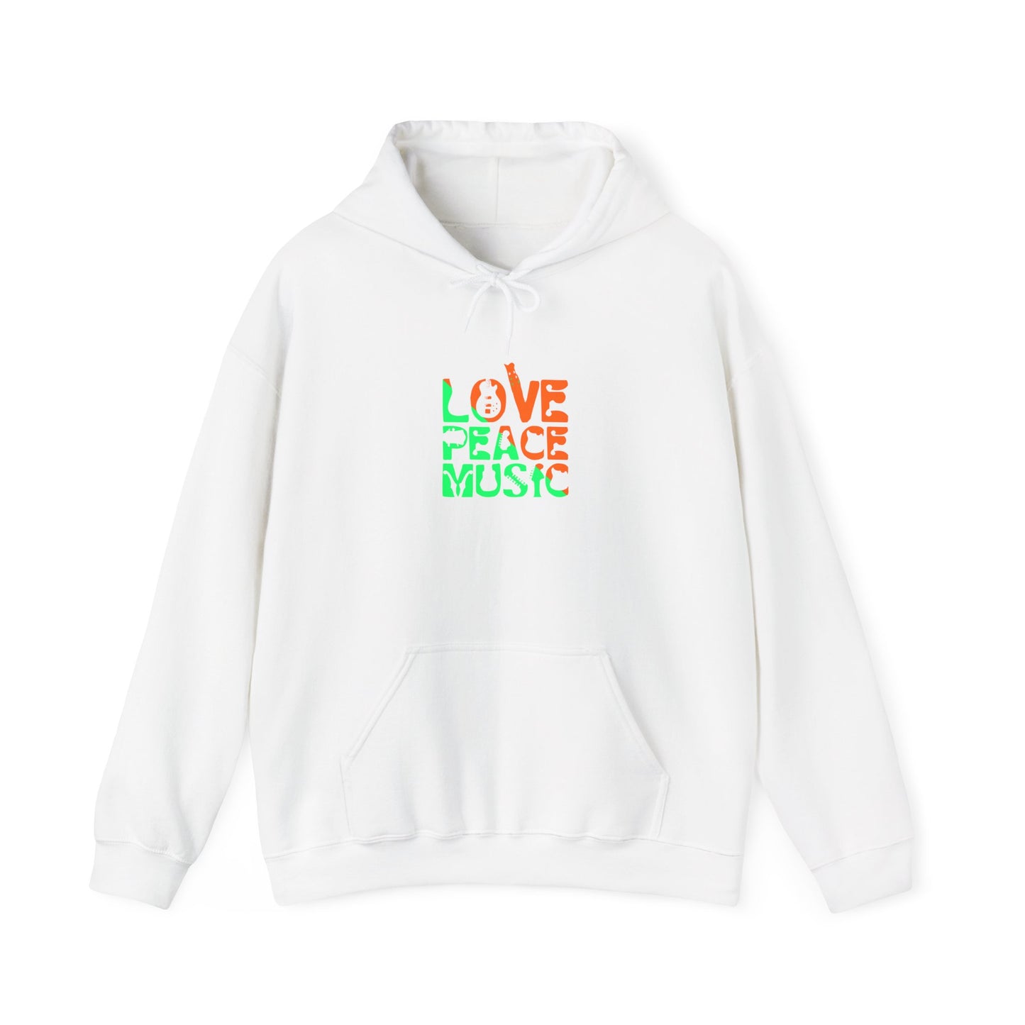Love Peace Music Unisex Heavy Blend™ Hooded Sweatshirt