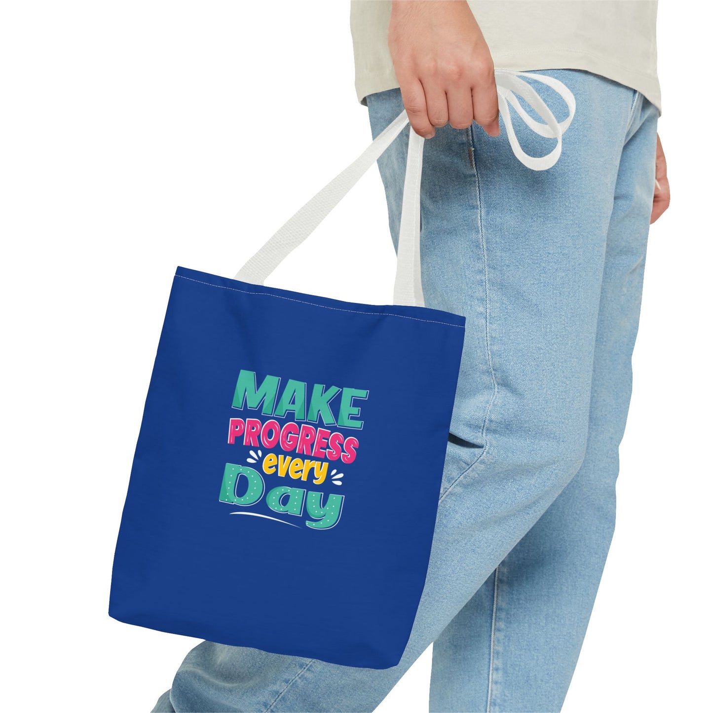 Make Progress Every Day Tote Bag (AOP)