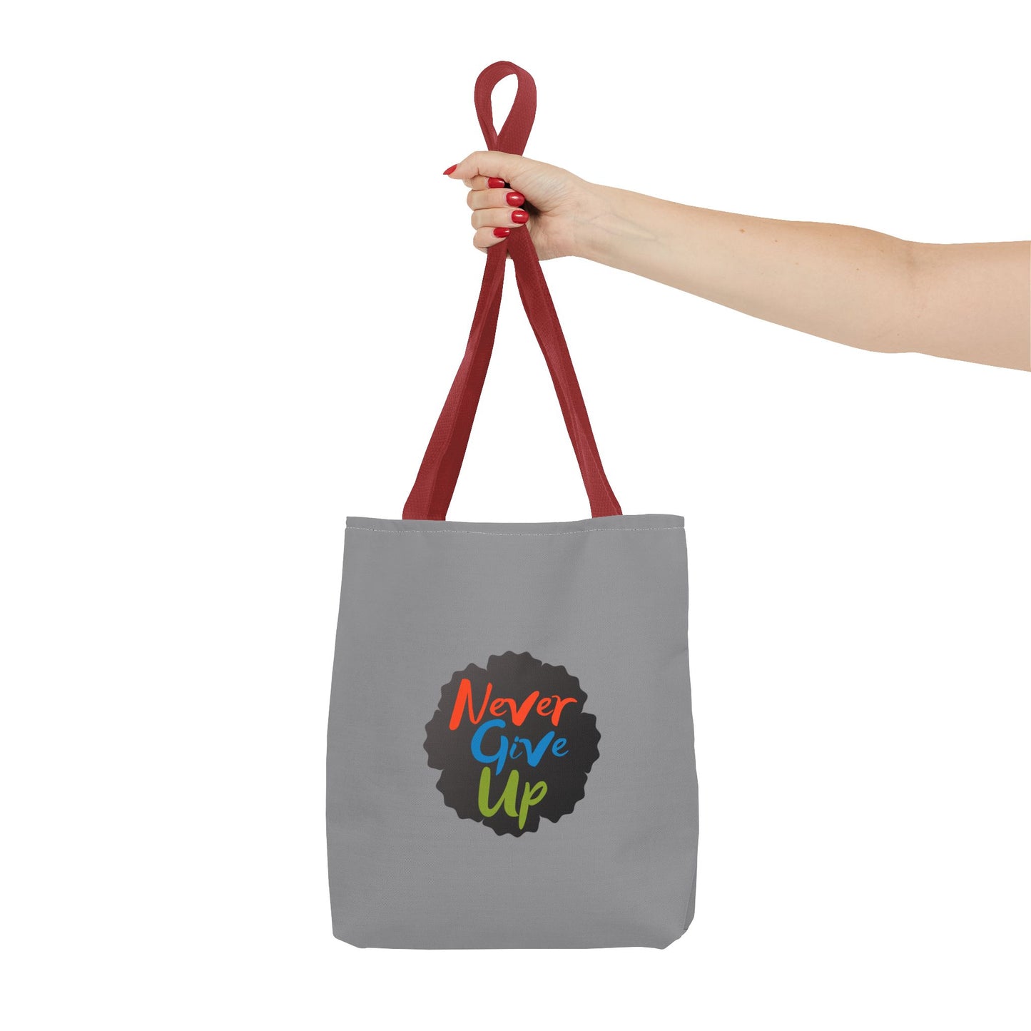 Never Give Up Tote Bag (AOP)