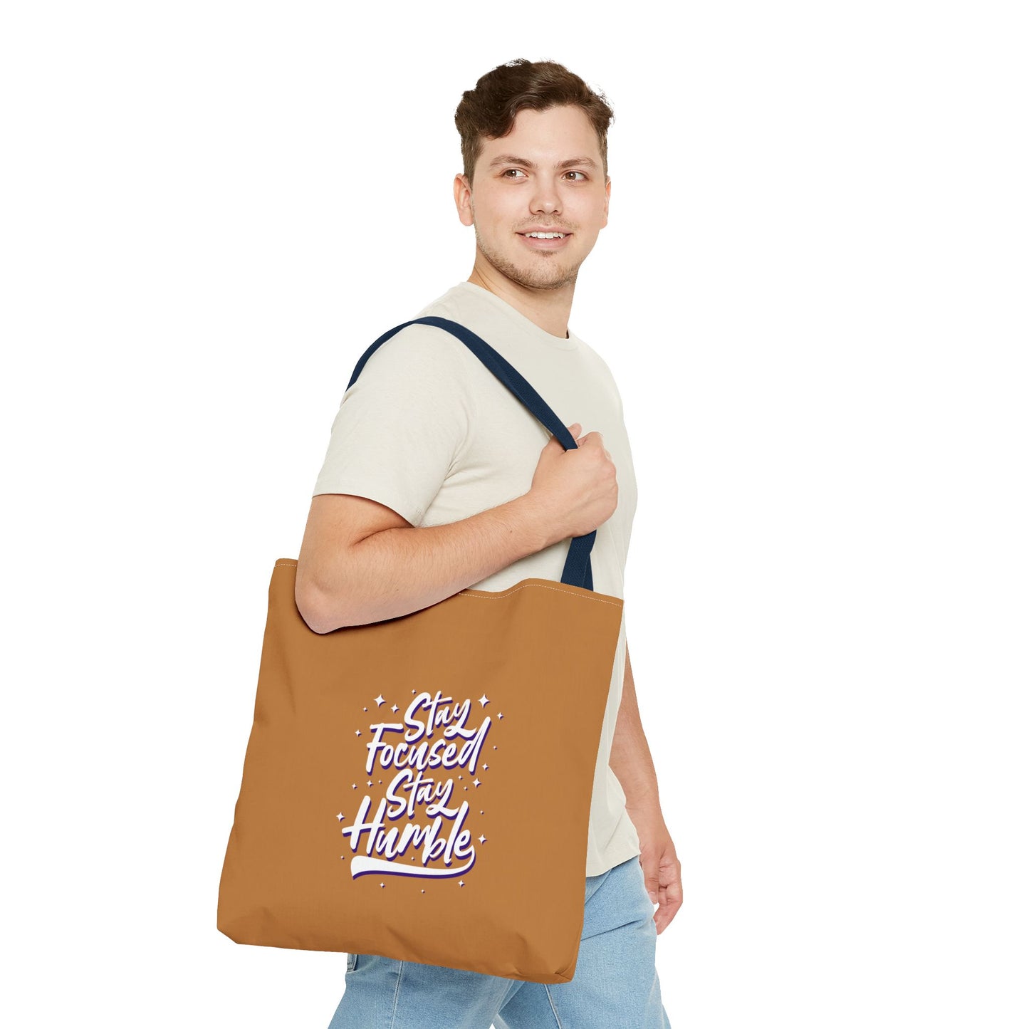 Stay Focused Stay Humble Tote Bag (AOP)