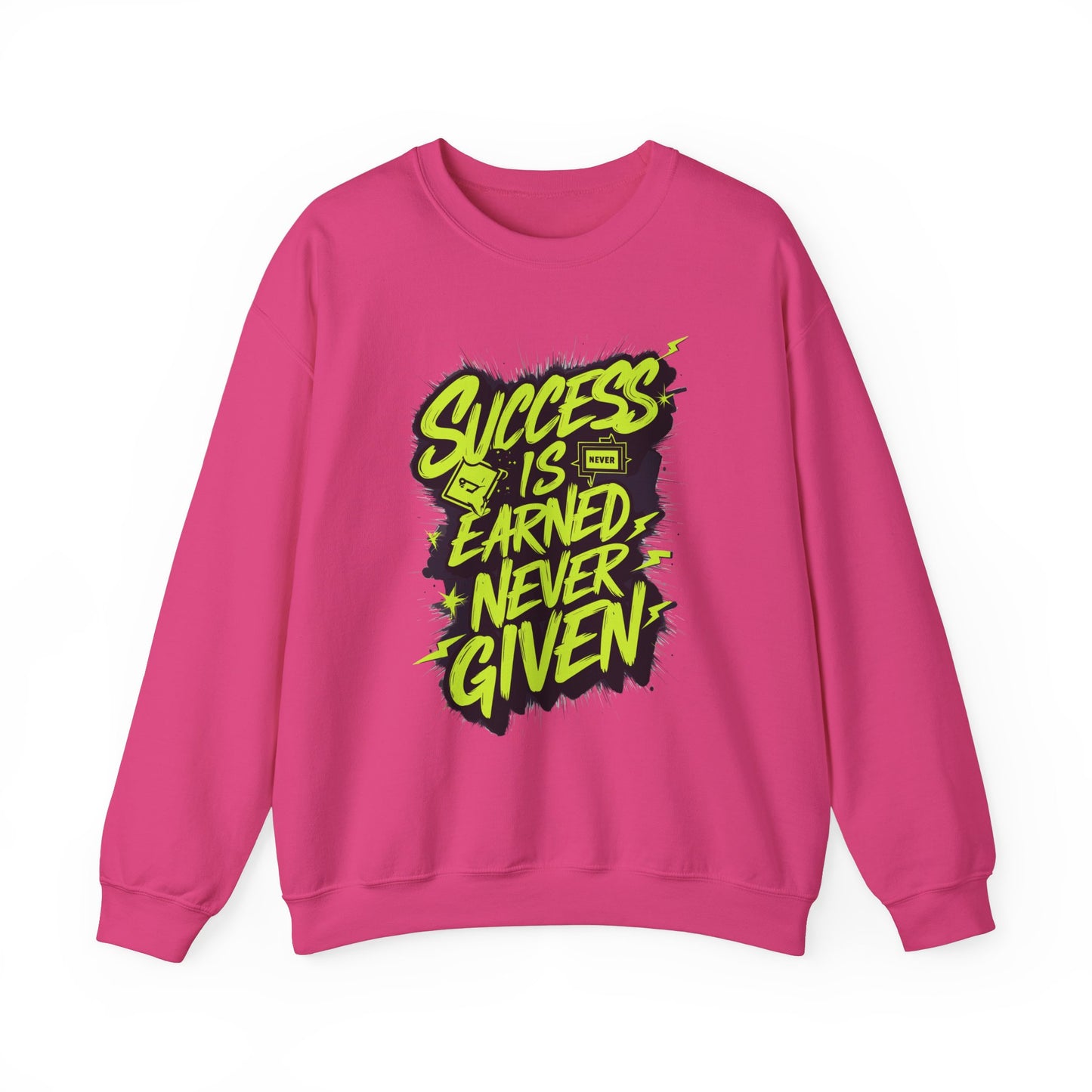 Success Is Never Earned Never Given Unisex Heavy Blend™ Crewneck Sweatshirt