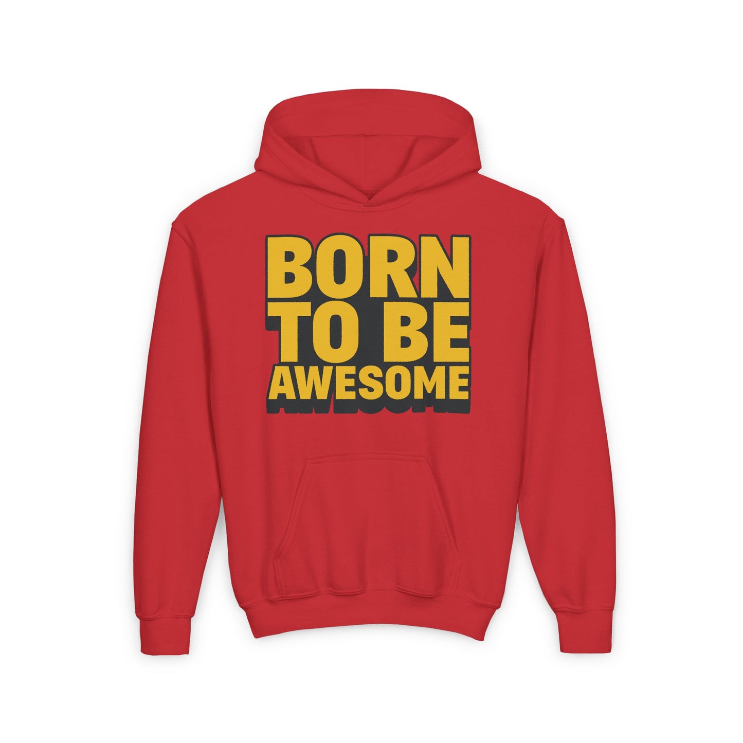 Born To Be Awesome Youth Heavy Blend Hooded Sweatshirt