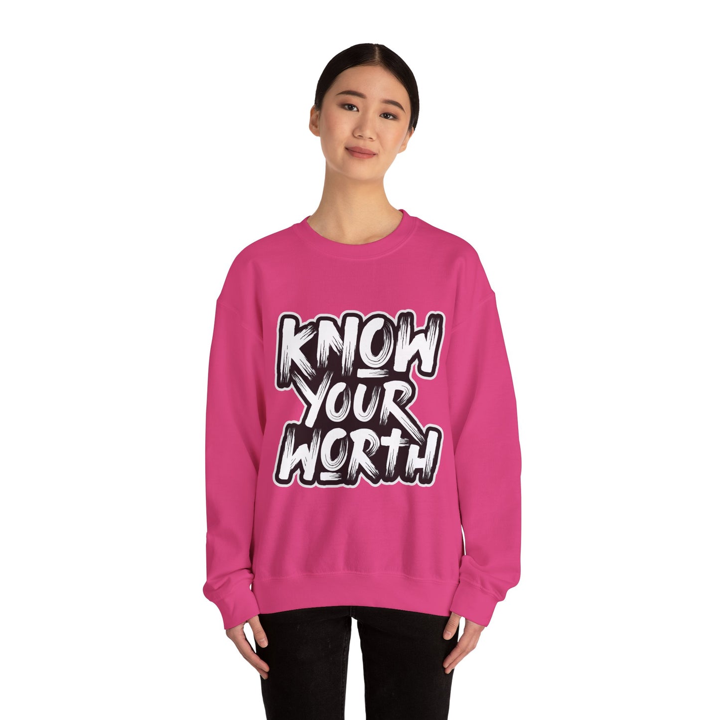 Know Your Worth Unisex Heavy Blend™ Crewneck Sweatshirt