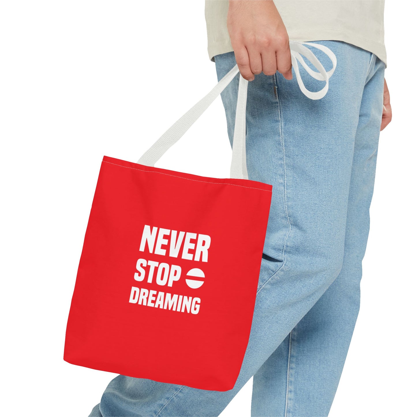 Never Stop Dreaming Tote Bag (AOP)