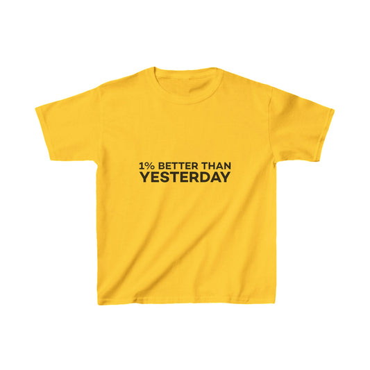 1% Better Than Yesterday Kids Heavy Cotton™ Tee