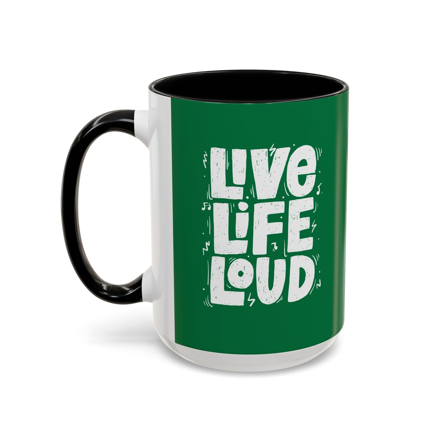 Live Life Loud Accent Coffee Mug (11, 15oz)