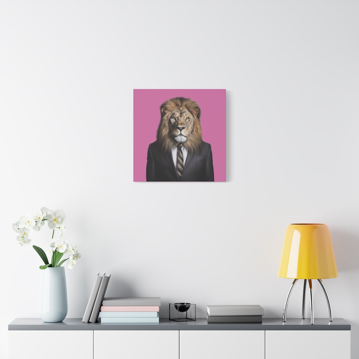 Lion Business Person Matte Canvas, Stretched, 1.25"