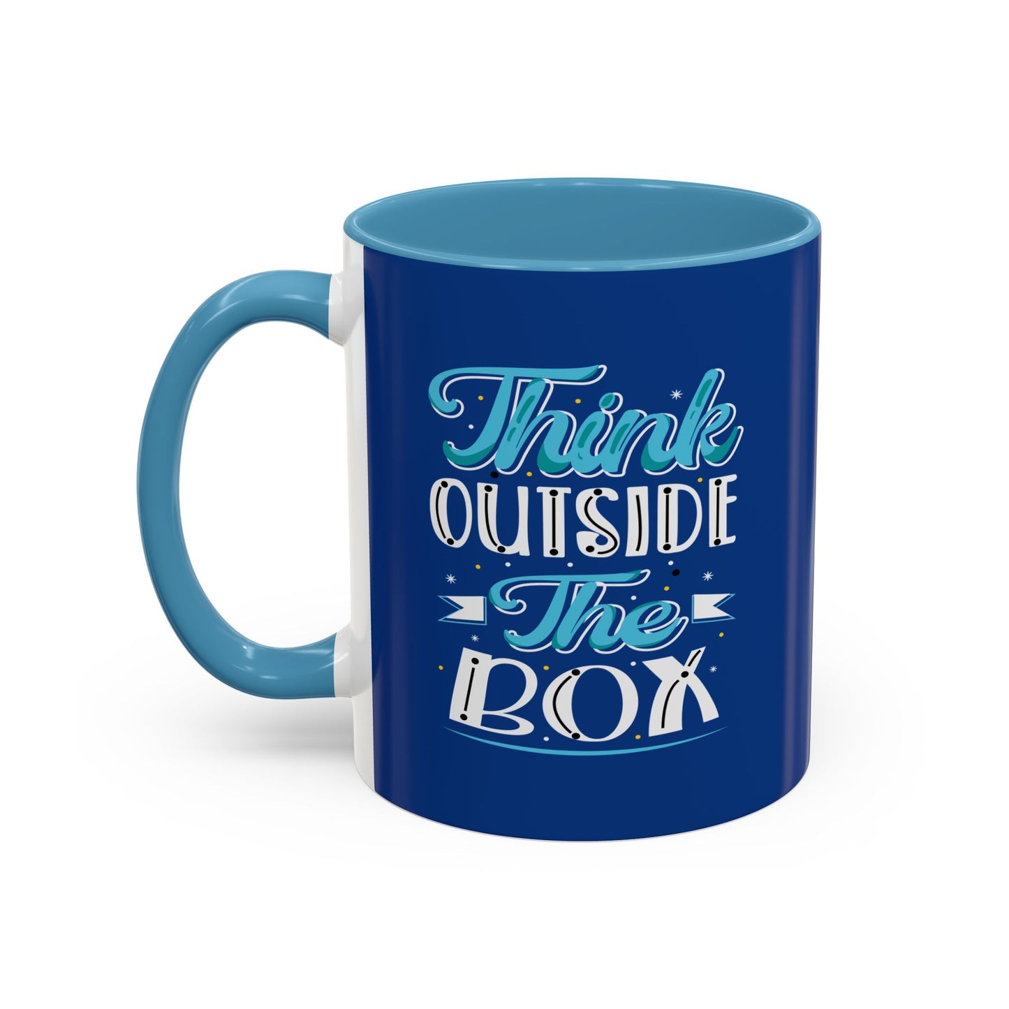 Think Outside The Box Accent Coffee Mug (11, 15oz)