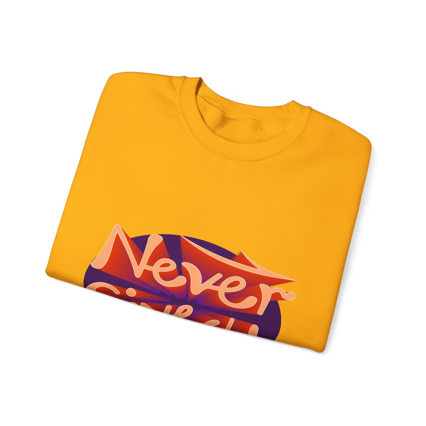 Never Give Up Unisex Heavy Blend™ Crewneck Sweatshirt