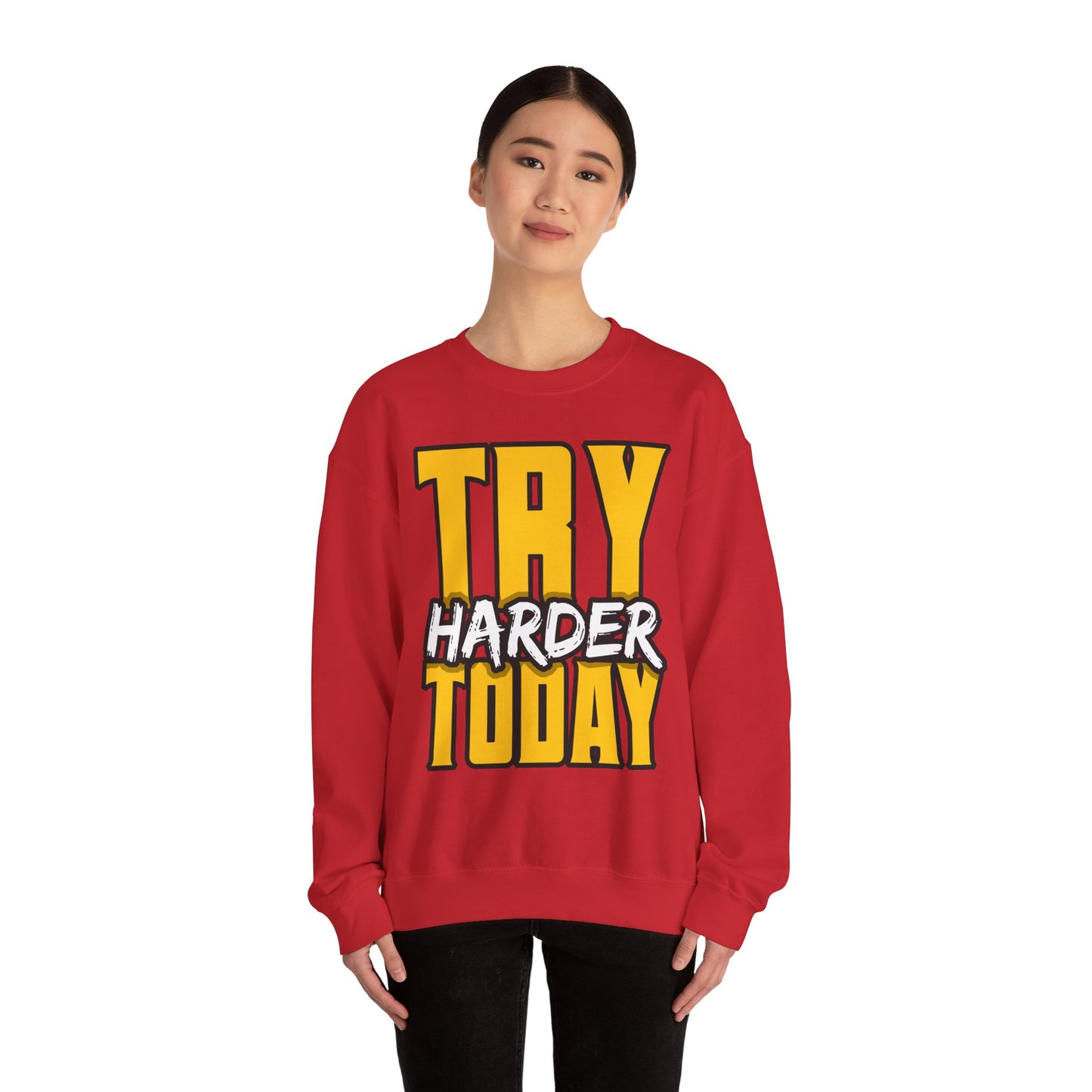 Try Harder Today Unisex Heavy Blend™ Crewneck Sweatshirt