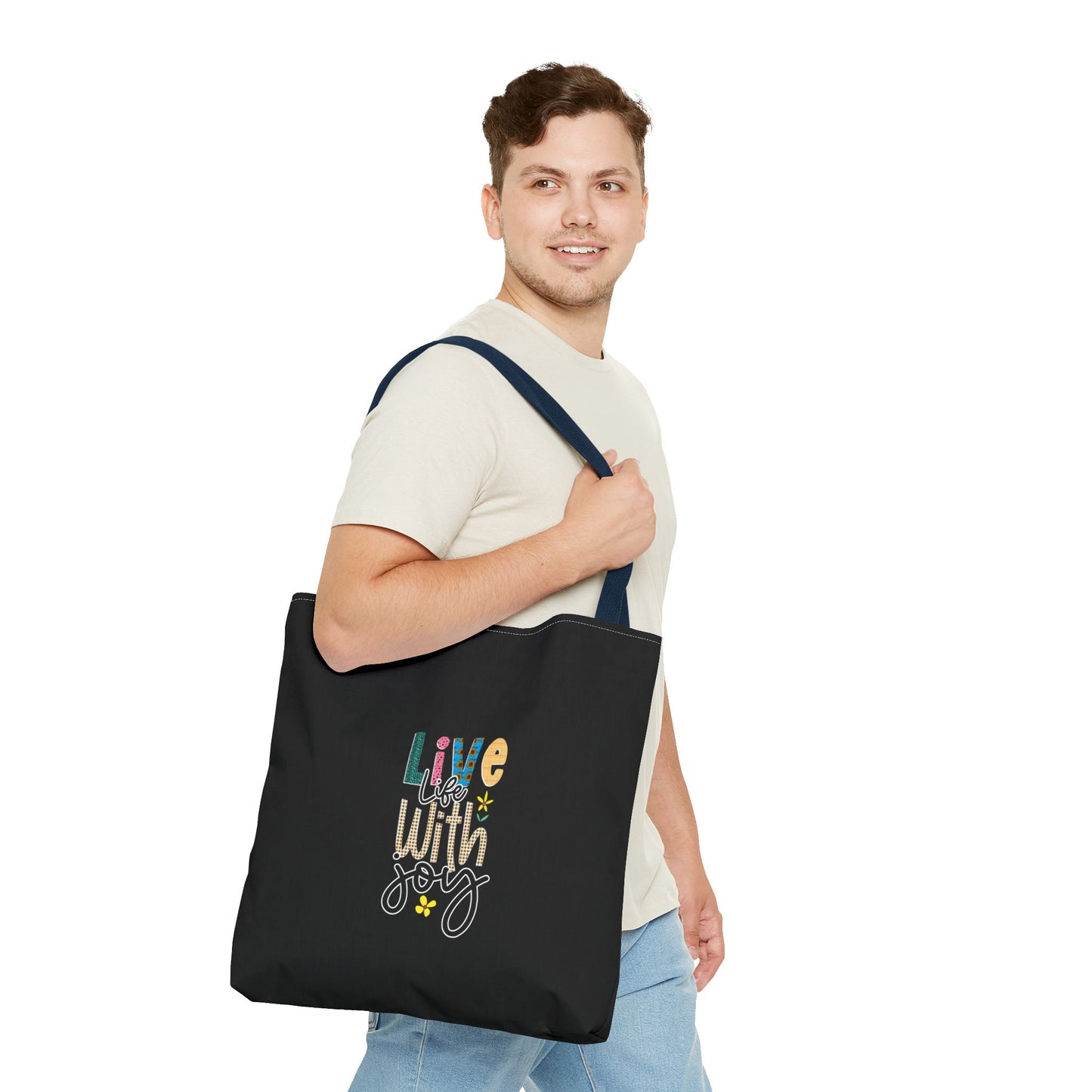 Live Life With Joy Tote Bag (AOP)