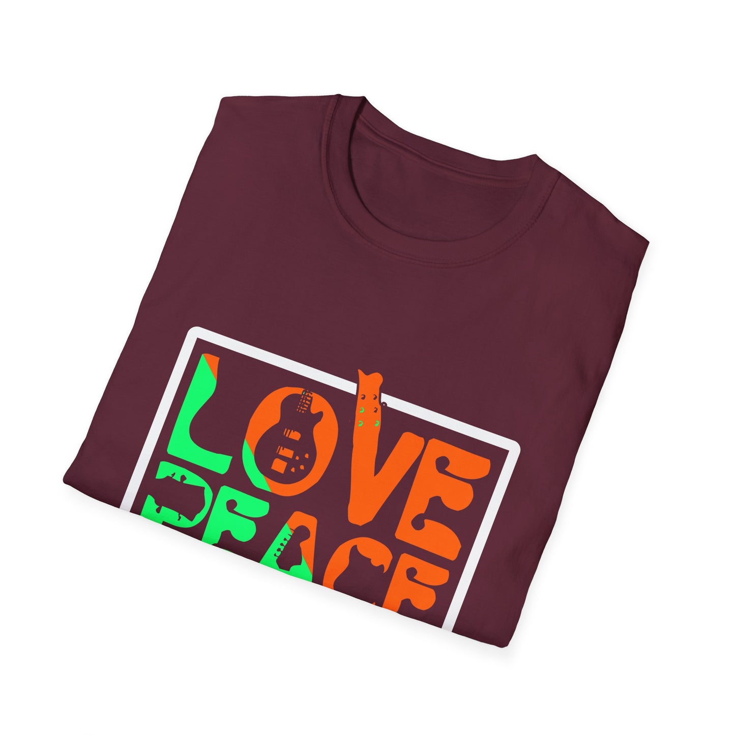 Love Peace Music Unisex Softstyle T-Shirt