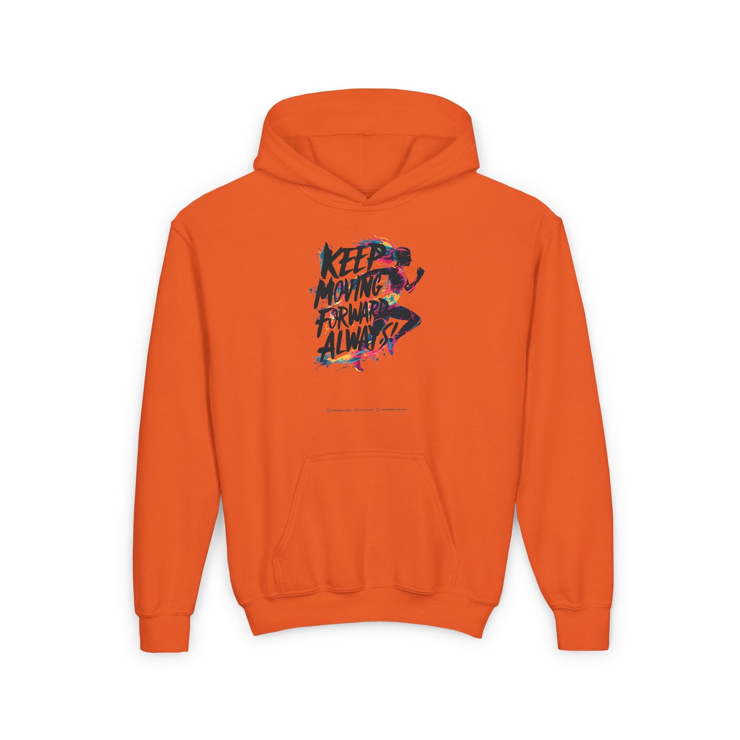 Keep Moving Forward Always Youth Heavy Blend Hooded Sweatshirt