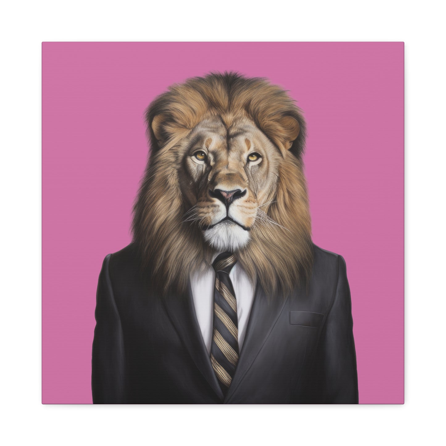 Lion Business Person Matte Canvas, Stretched, 1.25"