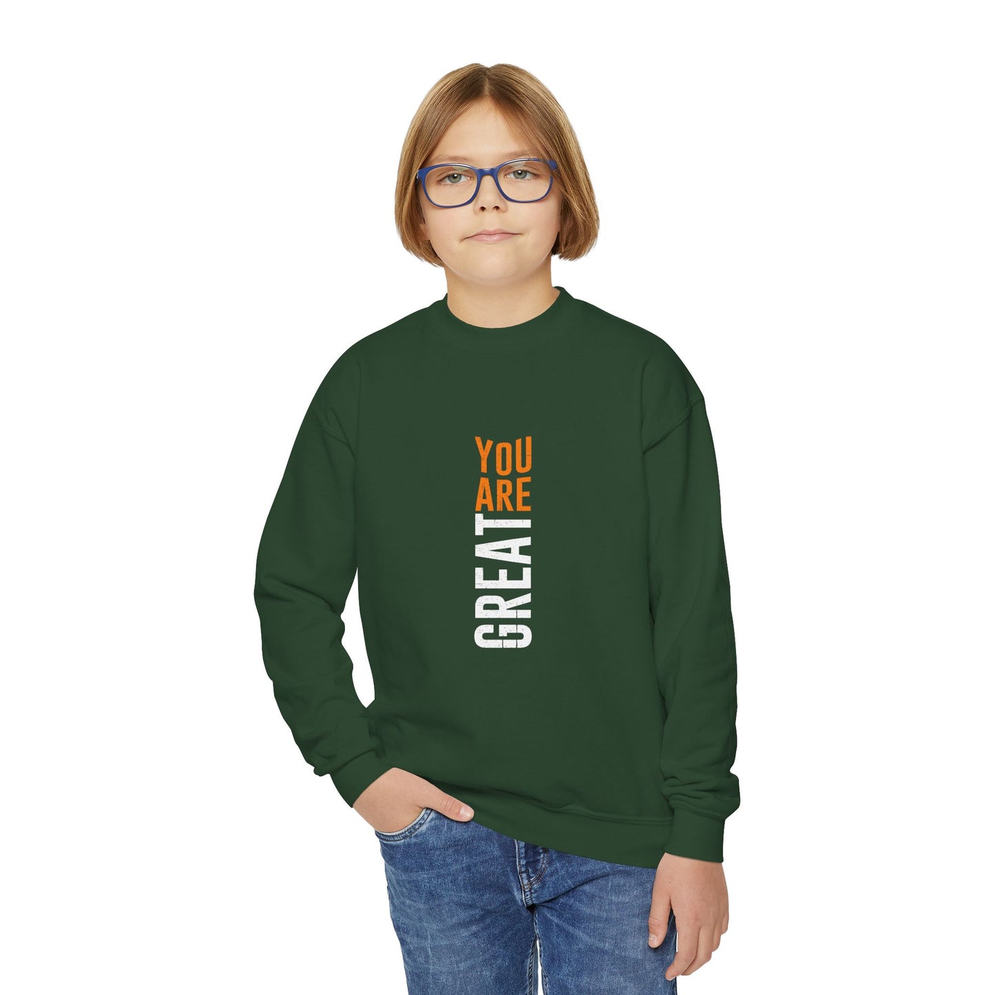 You Are Great Youth Crewneck Sweatshirt