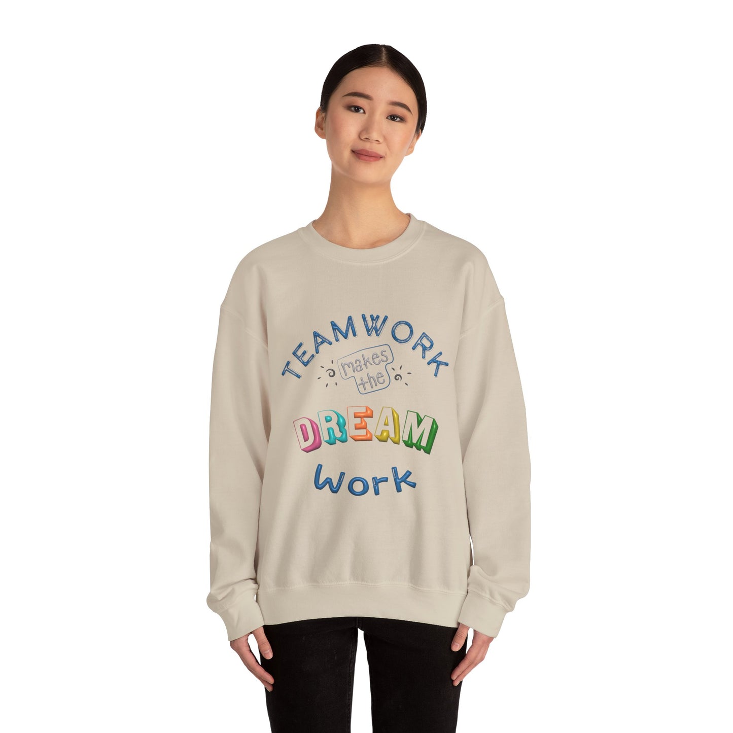 Team Work Makes The Dream Work Unisex Heavy Blend™ Crewneck Sweatshirt