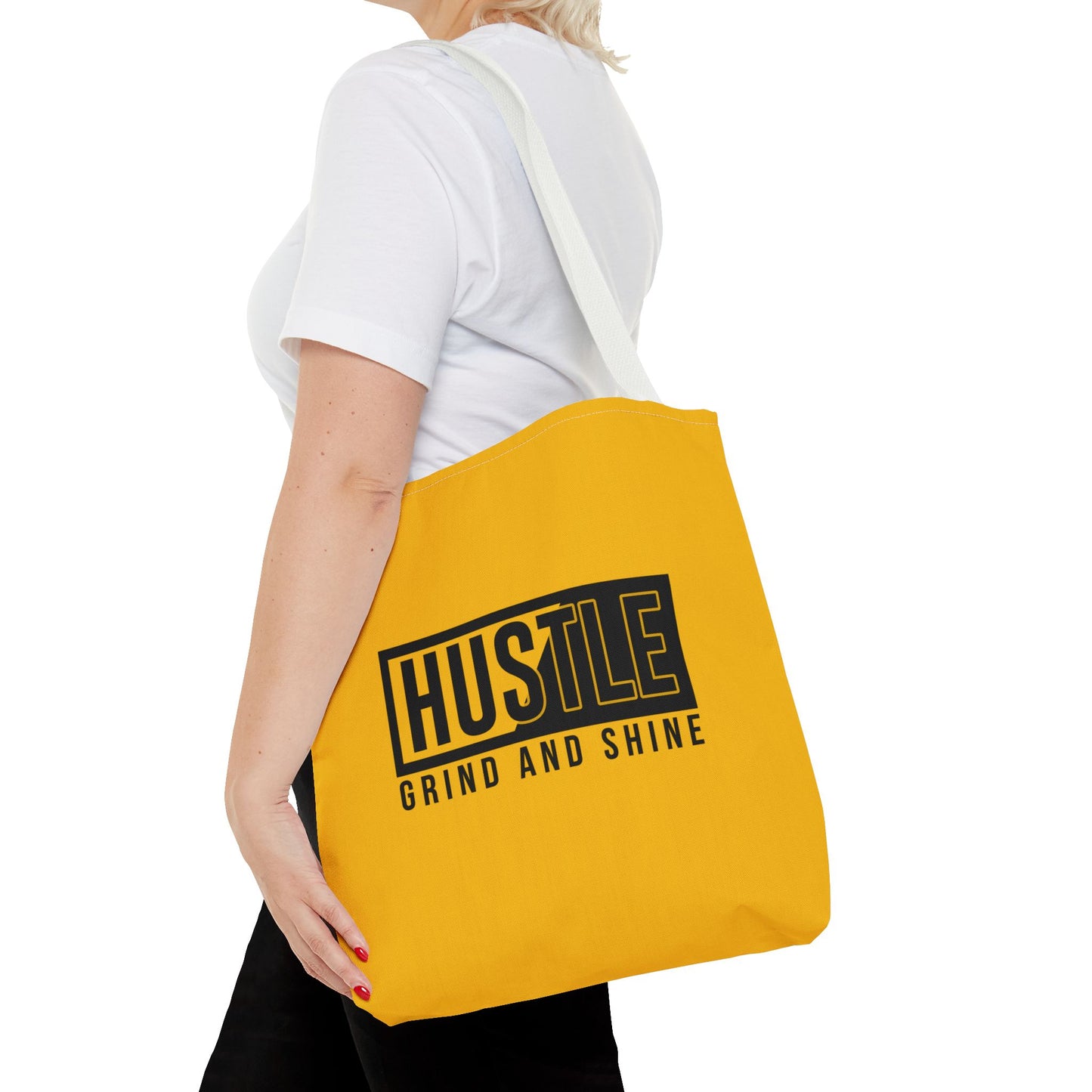 Hustle Grind And Shine Tote Bag (AOP)