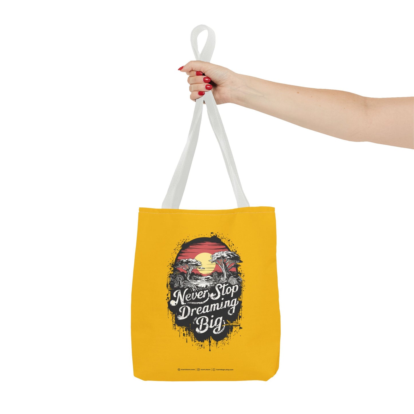 Never Stop Dreaming Big Tote Bag (AOP)