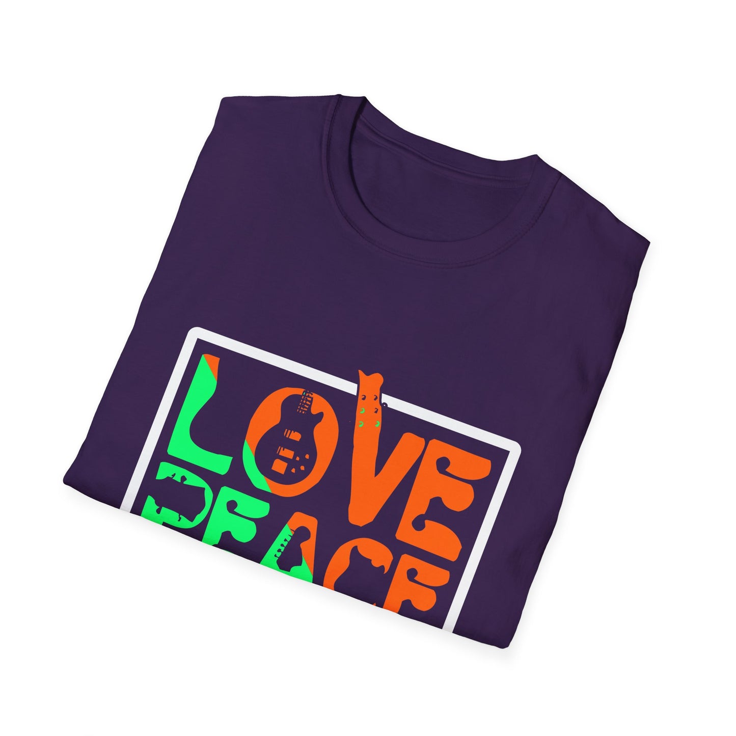 Love Peace Music Unisex Softstyle T-Shirt