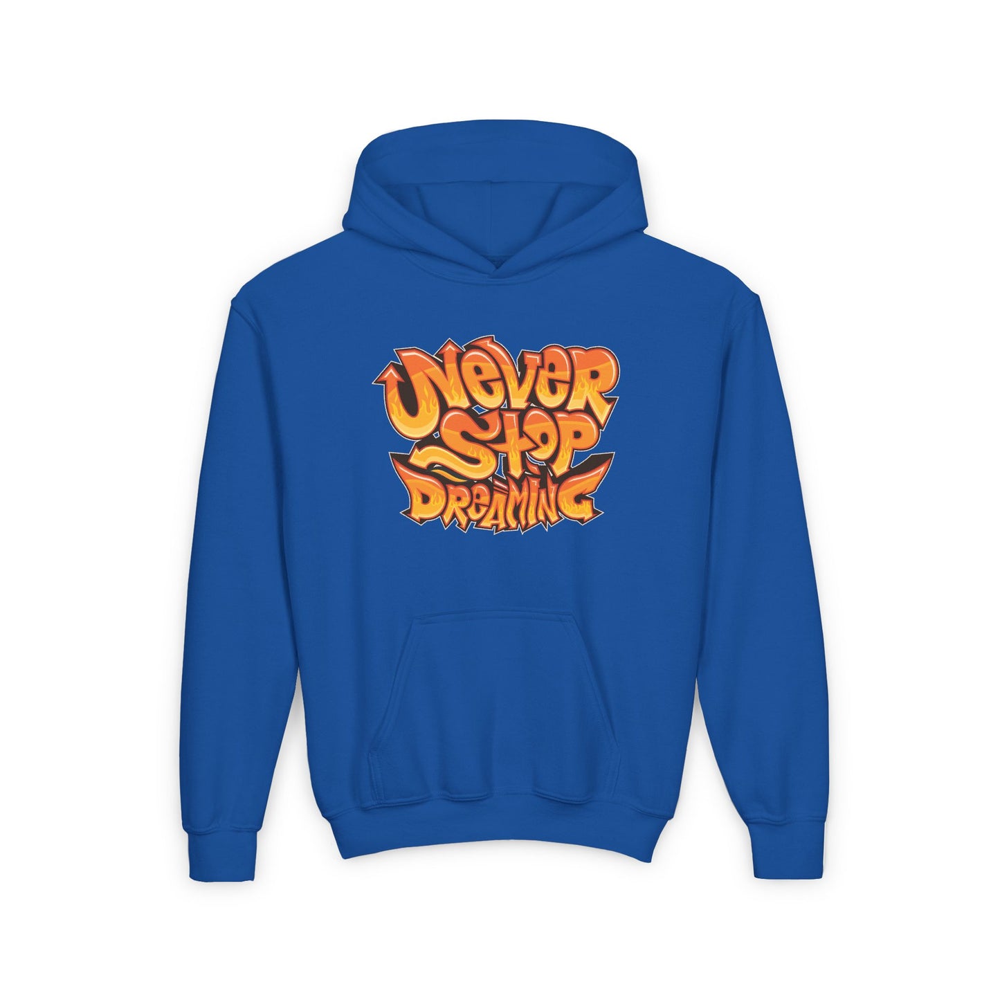 Never Stop Dreaming Youth Heavy Blend Hooded Sweatshirt