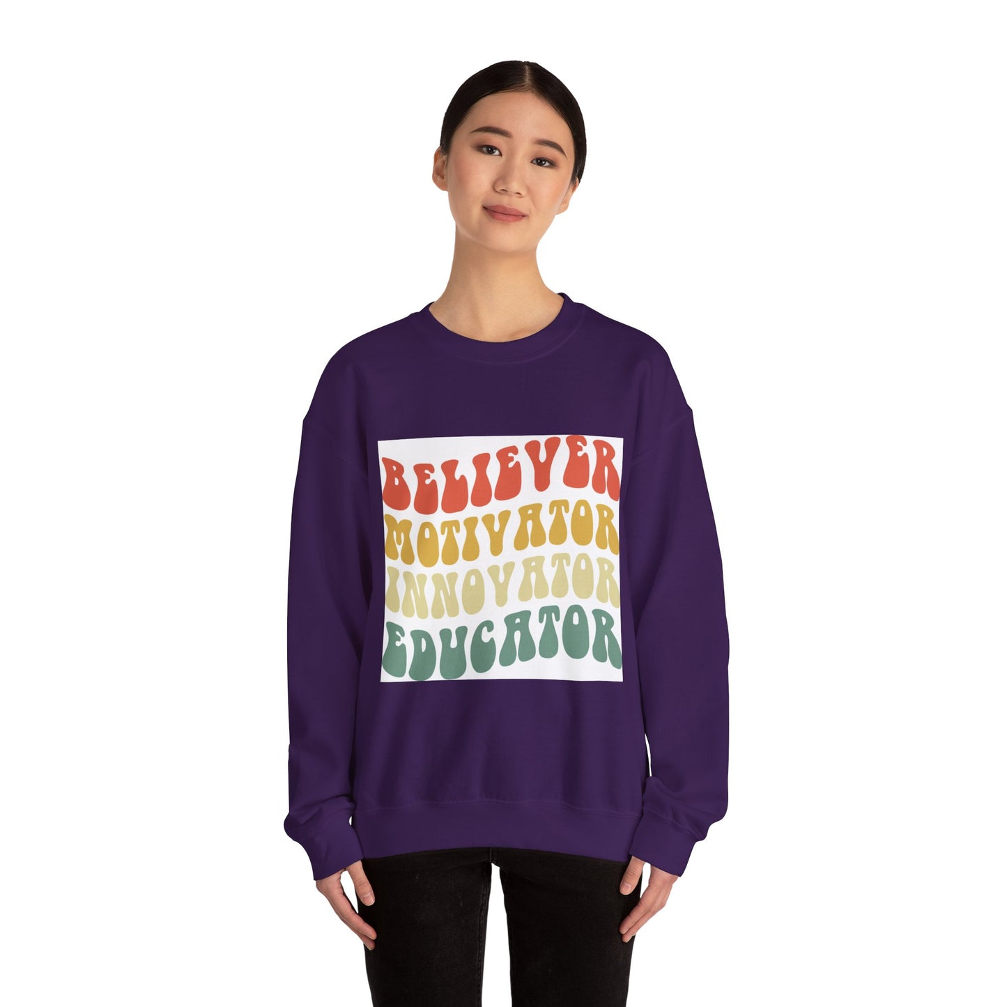 Believer Motivator Innovator Educator Unisex Heavy Blend™ Crewneck Sweatshirt