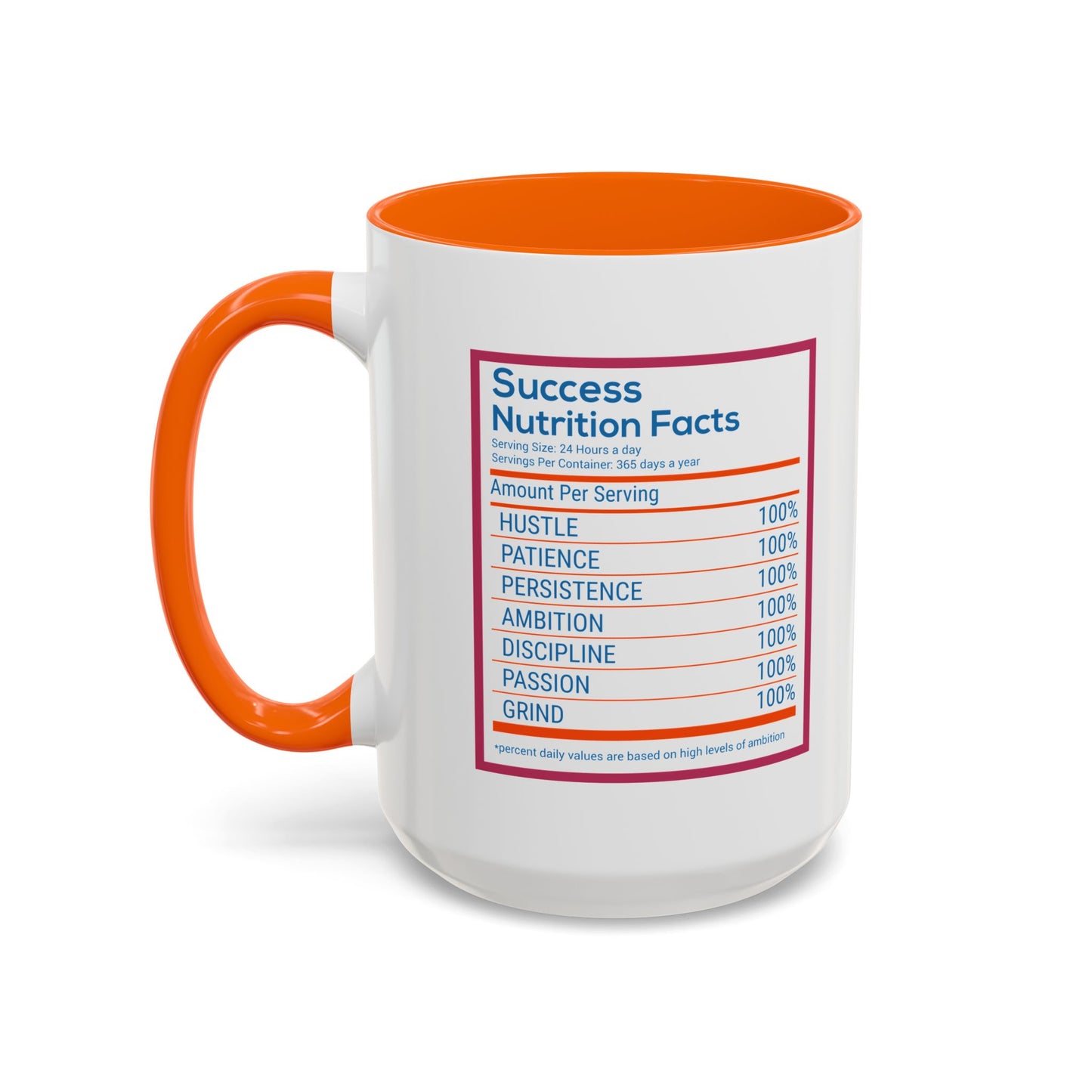 Success Nutrition Facts Accent Coffee Mug (11, 15oz)