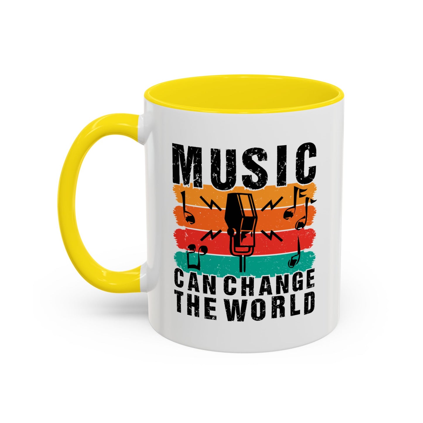 Music Can Change The World Accent Coffee Mug (11, 15oz)
