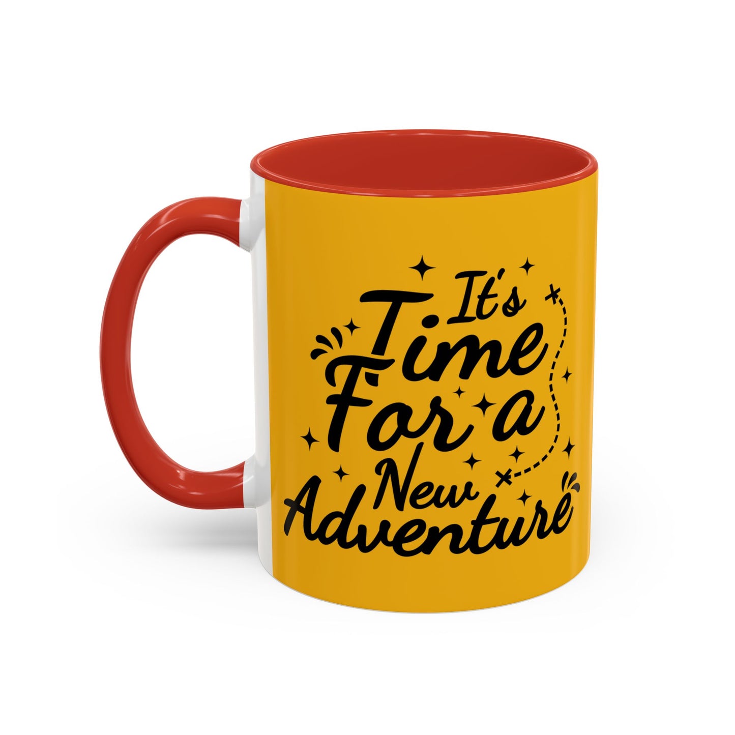It's Time For A New Adventure Accent Coffee Mug (11, 15oz)