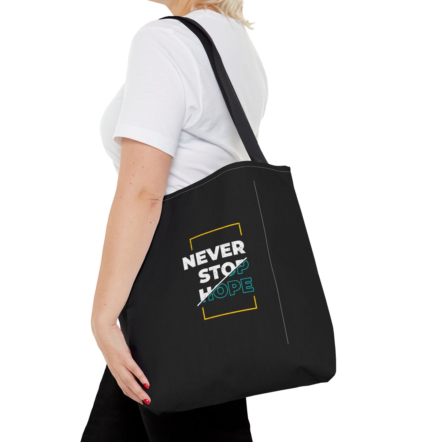 Never Stop Hope Tote Bag (AOP)