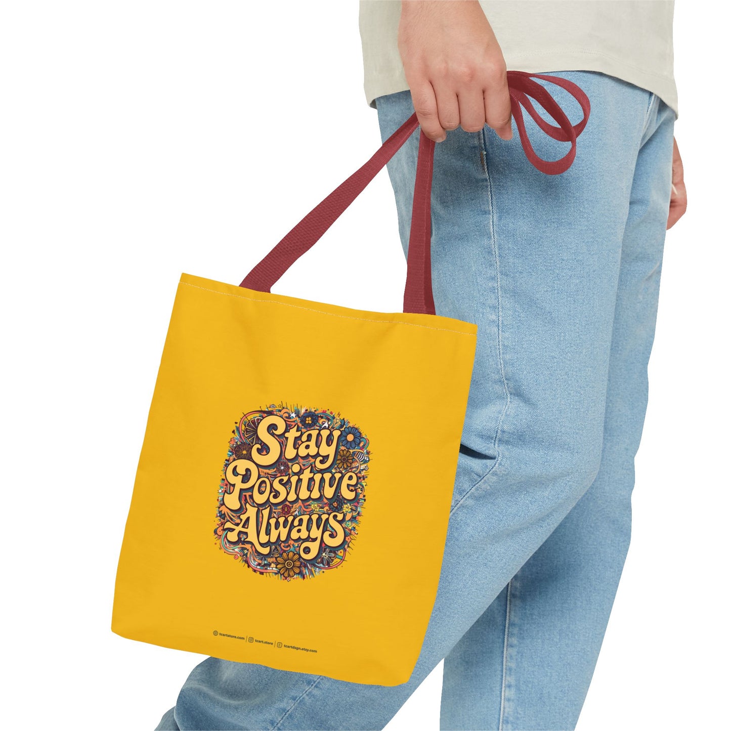Stay Positive Always Tote Bag (AOP)