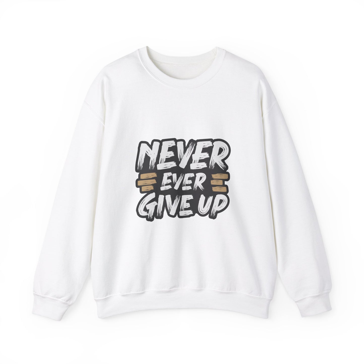 Never Ever Give Up Unisex Heavy Blend™ Crewneck Sweatshirt