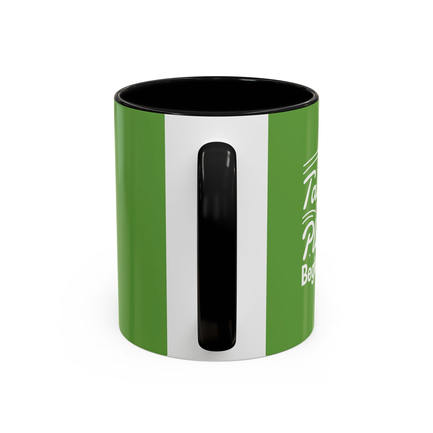 Stop Talking Create Plan And Begin Doing Accent Coffee Mug (11, 15oz)