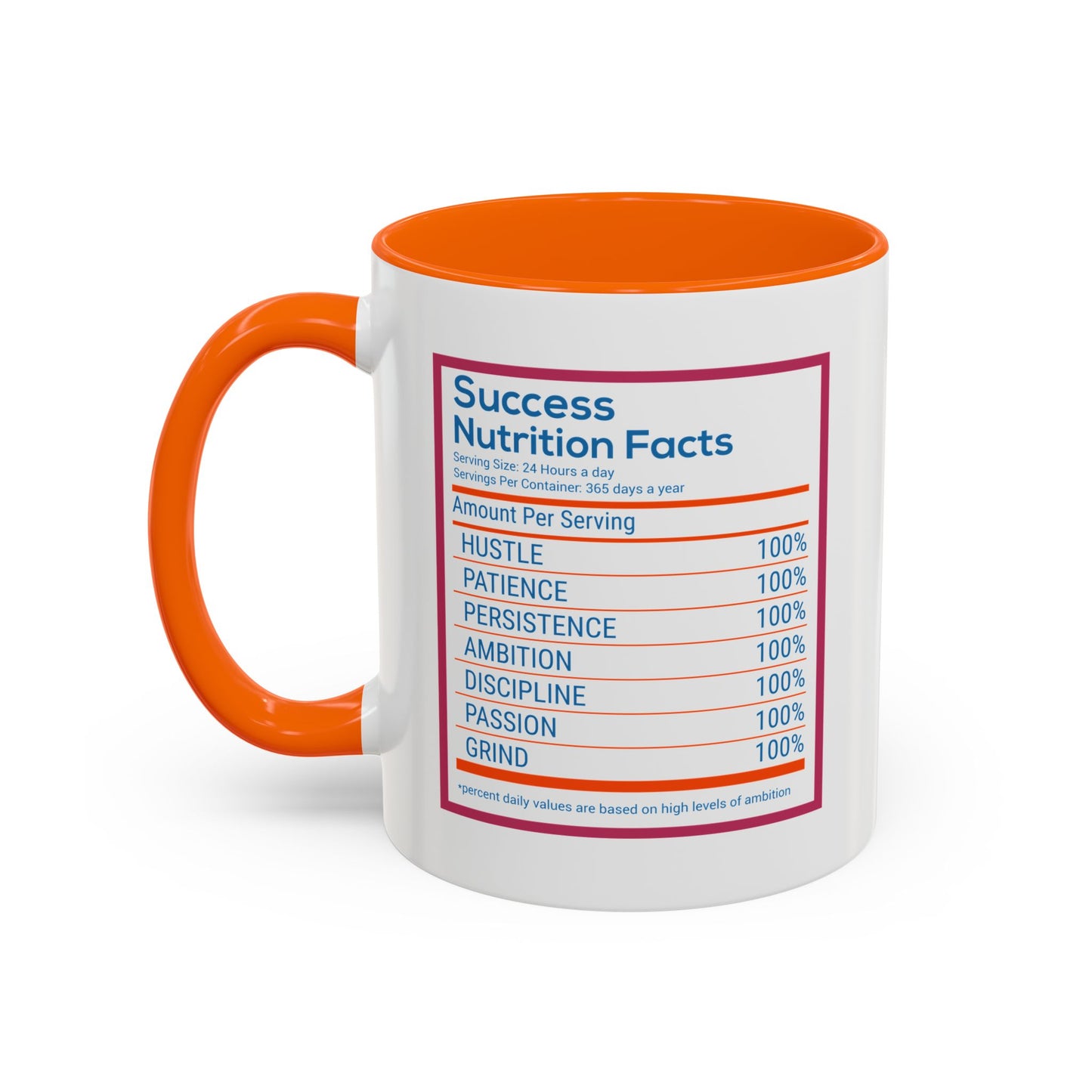 Success Nutrition Facts Accent Coffee Mug (11, 15oz)