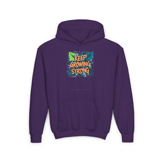 Keep Growing Strong Youth Heavy Blend Hooded Sweatshirt