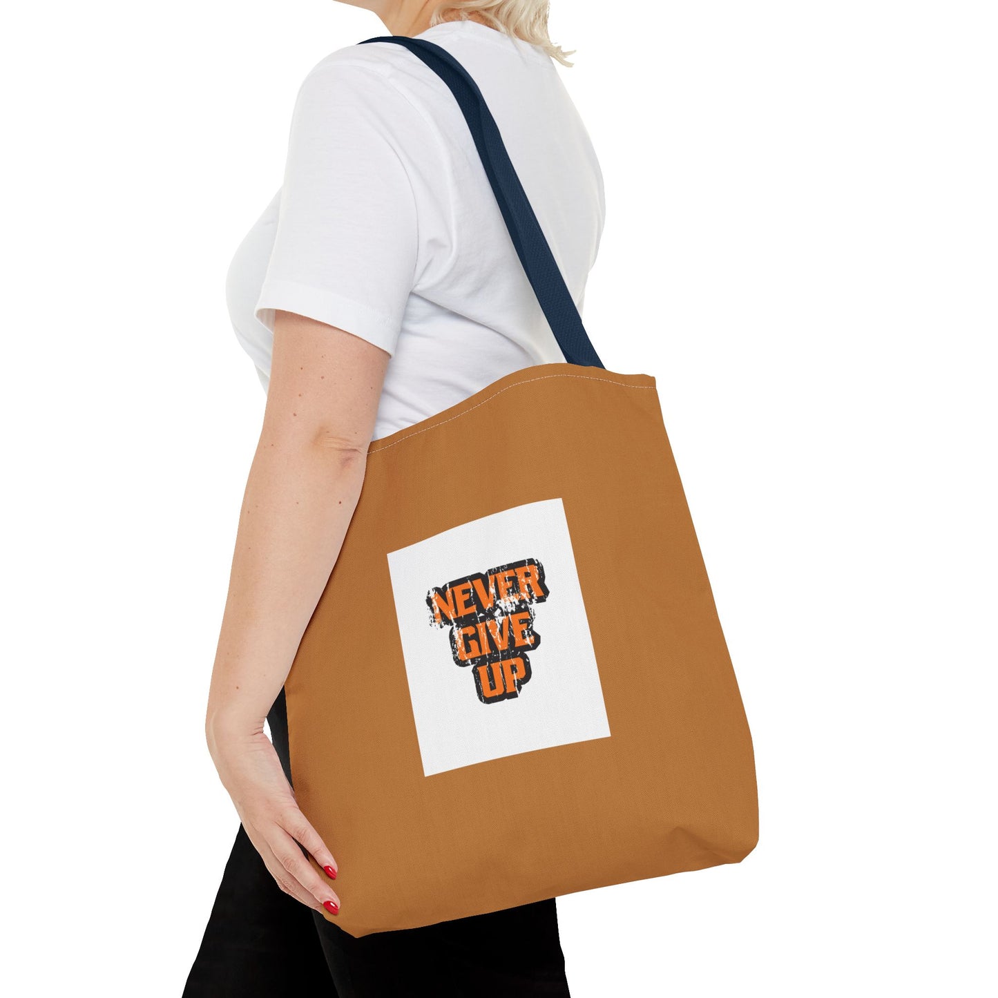 Never Give Up Tote Bag (AOP)