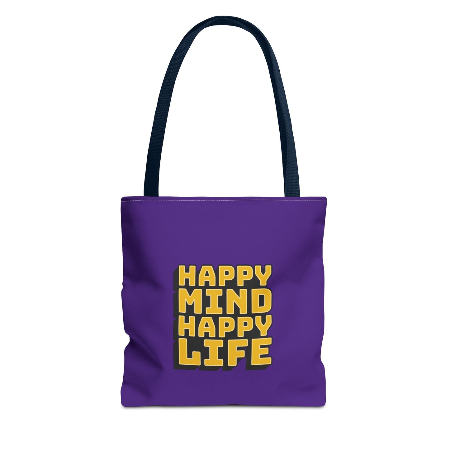Happy Mind Happy Life Tote Bag (AOP)