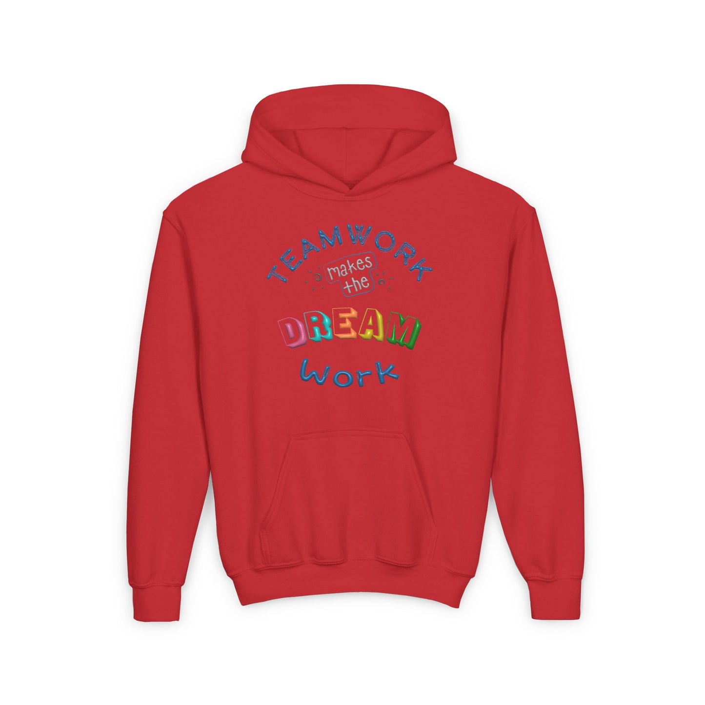 Team Work Makes The Dream Work Youth Heavy Blend Hooded Sweatshirt