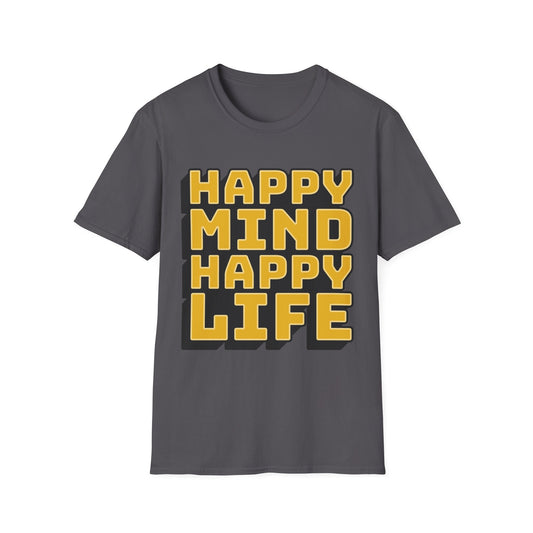 Happy Mind Happy Life Unisex Softstyle T-Shirt
