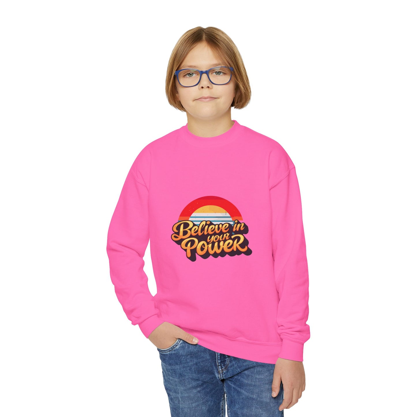 Believe In Your Power Youth Crewneck Sweatshirt