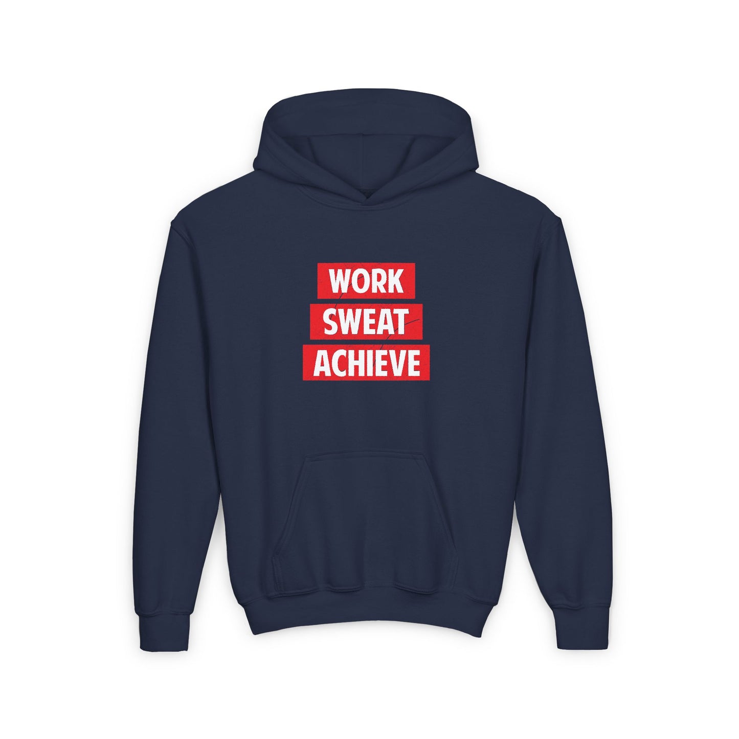 Work Sweat Achieve Youth Heavy Blend Hooded Sweatshirt