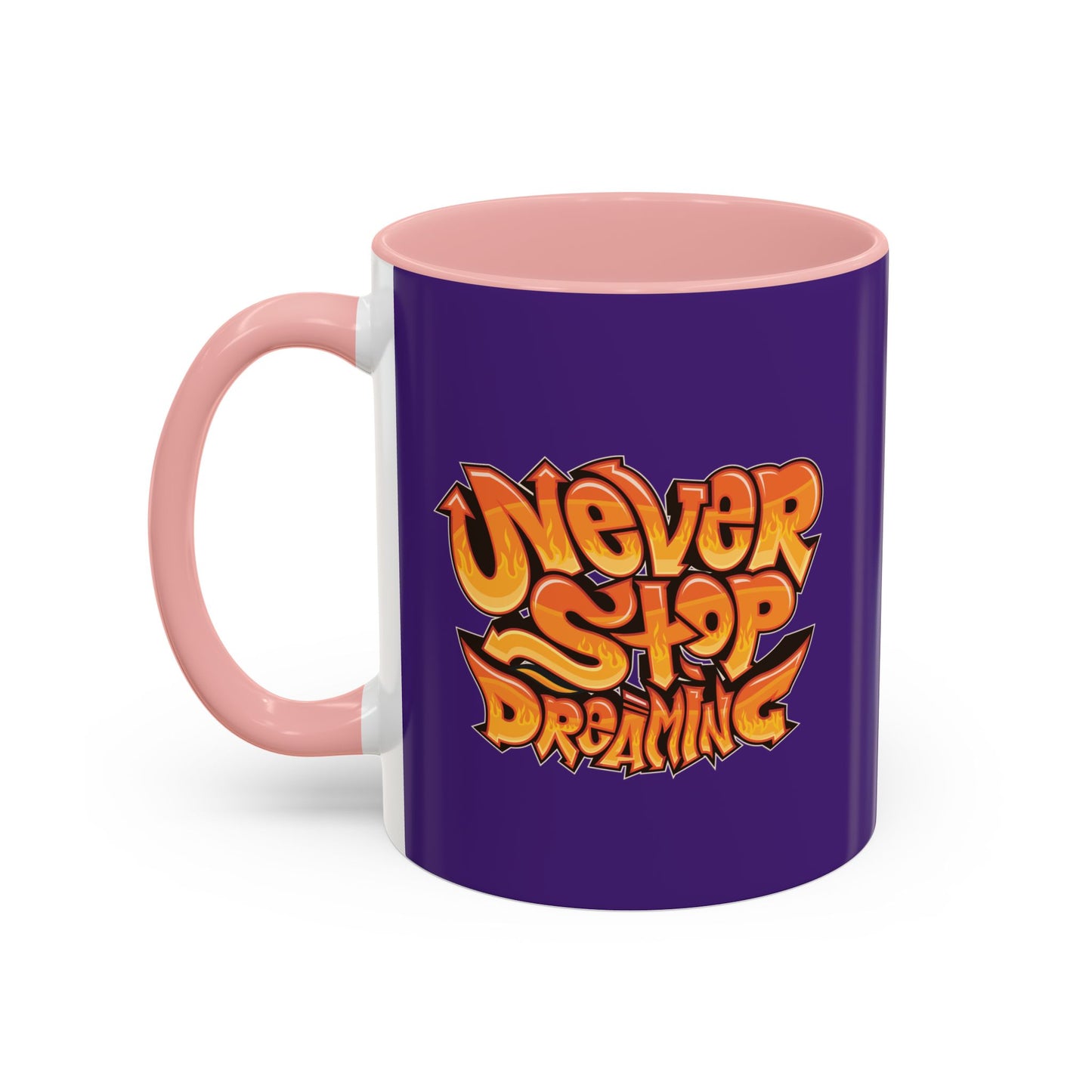 Never Stop Dreaming Accent Coffee Mug (11, 15oz)