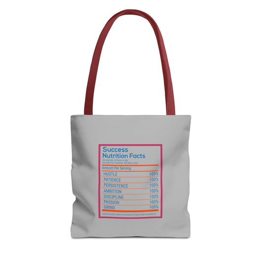 Success Nutrition Facts Tote Bag (AOP)