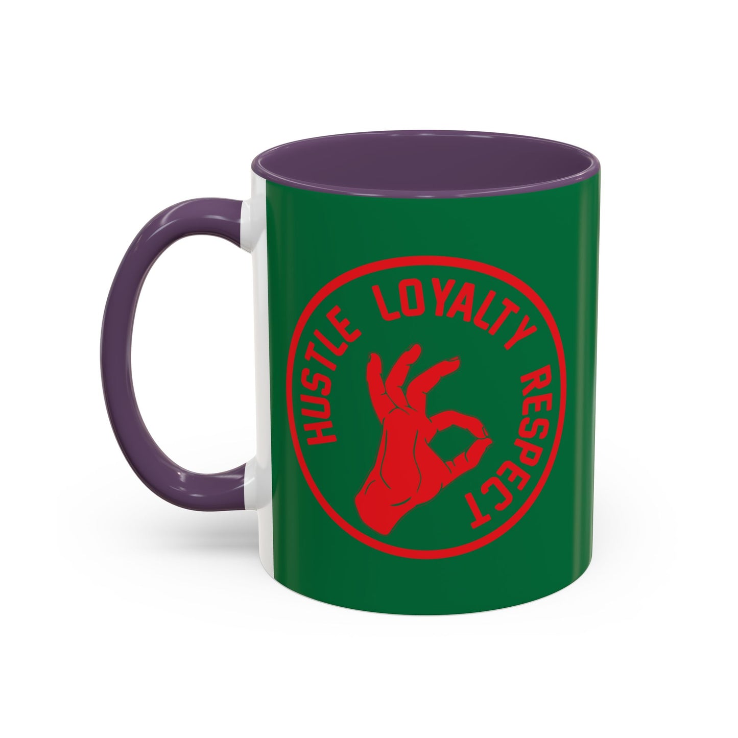 Hustle Loyalty Respect Accent Coffee Mug (11, 15oz)