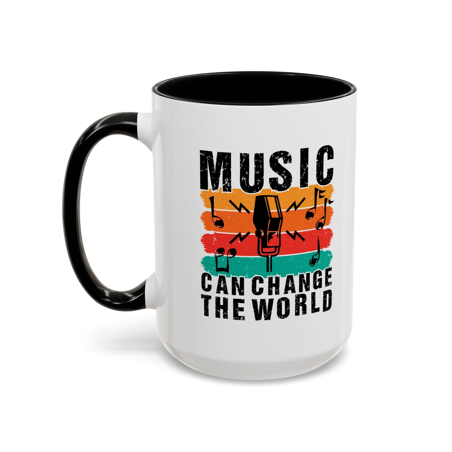 Music Can Change The World Accent Coffee Mug (11, 15oz)
