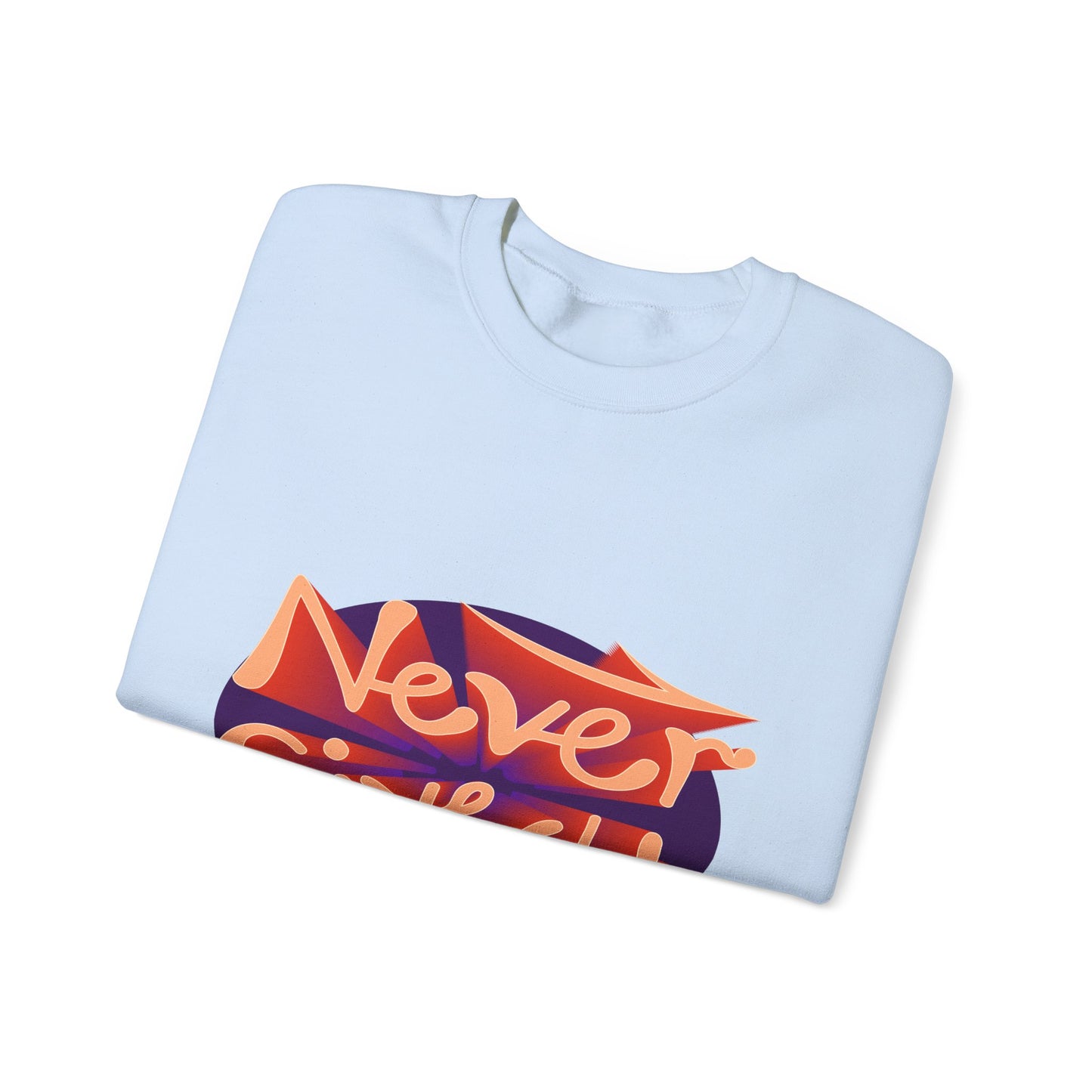 Never Give Up Unisex Heavy Blend™ Crewneck Sweatshirt