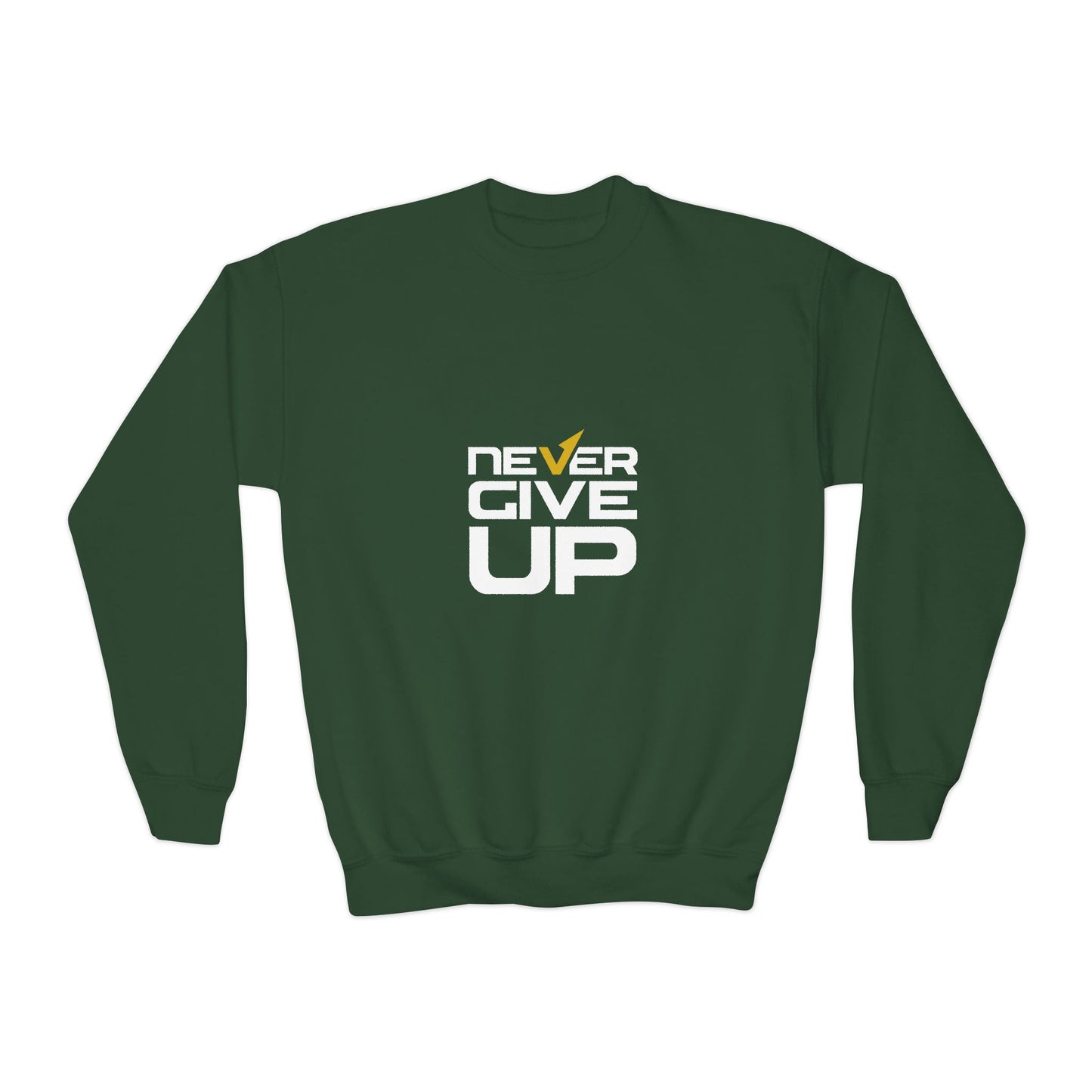 Never Give Up Youth Crewneck Sweatshirt