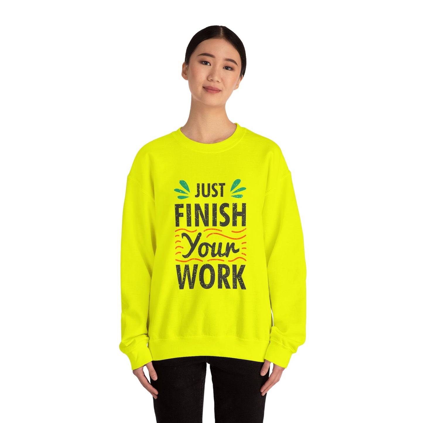 Just Finish Your Work Unisex Heavy Blend™ Crewneck Sweatshirt