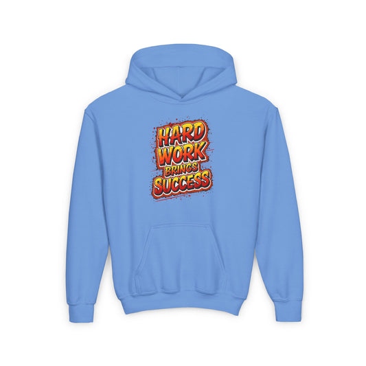 Hard Work Brings Success Youth Heavy Blend Hooded Sweatshirt